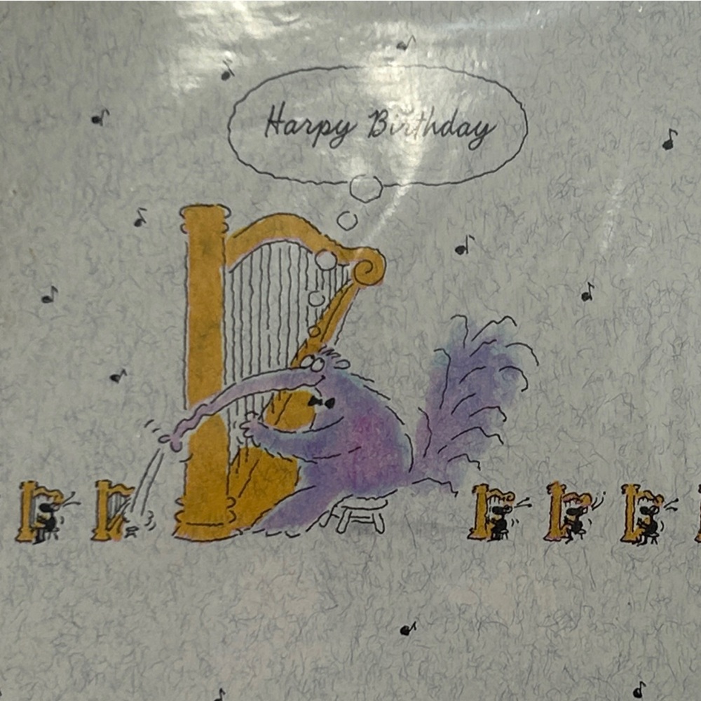 Vintage Birthday Gift Wrap Hallmark Lite Square 2 Sheets 8 1/3 Sq. Feet Total